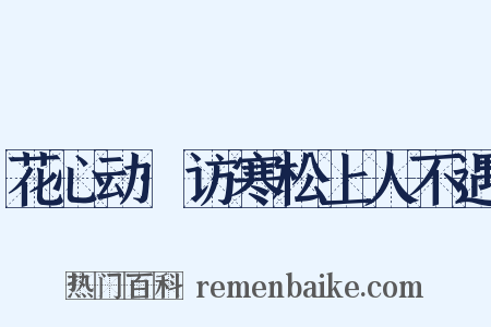 花心动·访寒松上人不遇是什么意思的图片